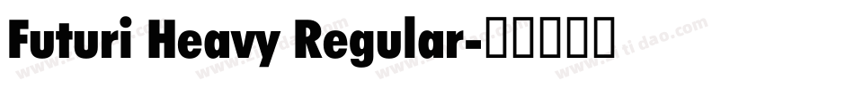 Futuri Heavy Regular字体转换